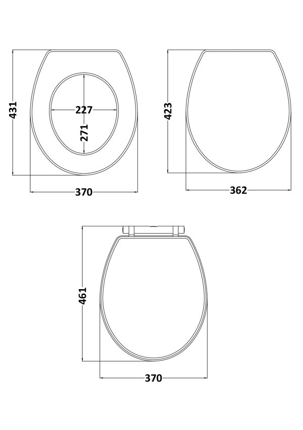 Bayswater Bathrooms Soft Close Round Standard Toilet Seat Wayfair.ie
